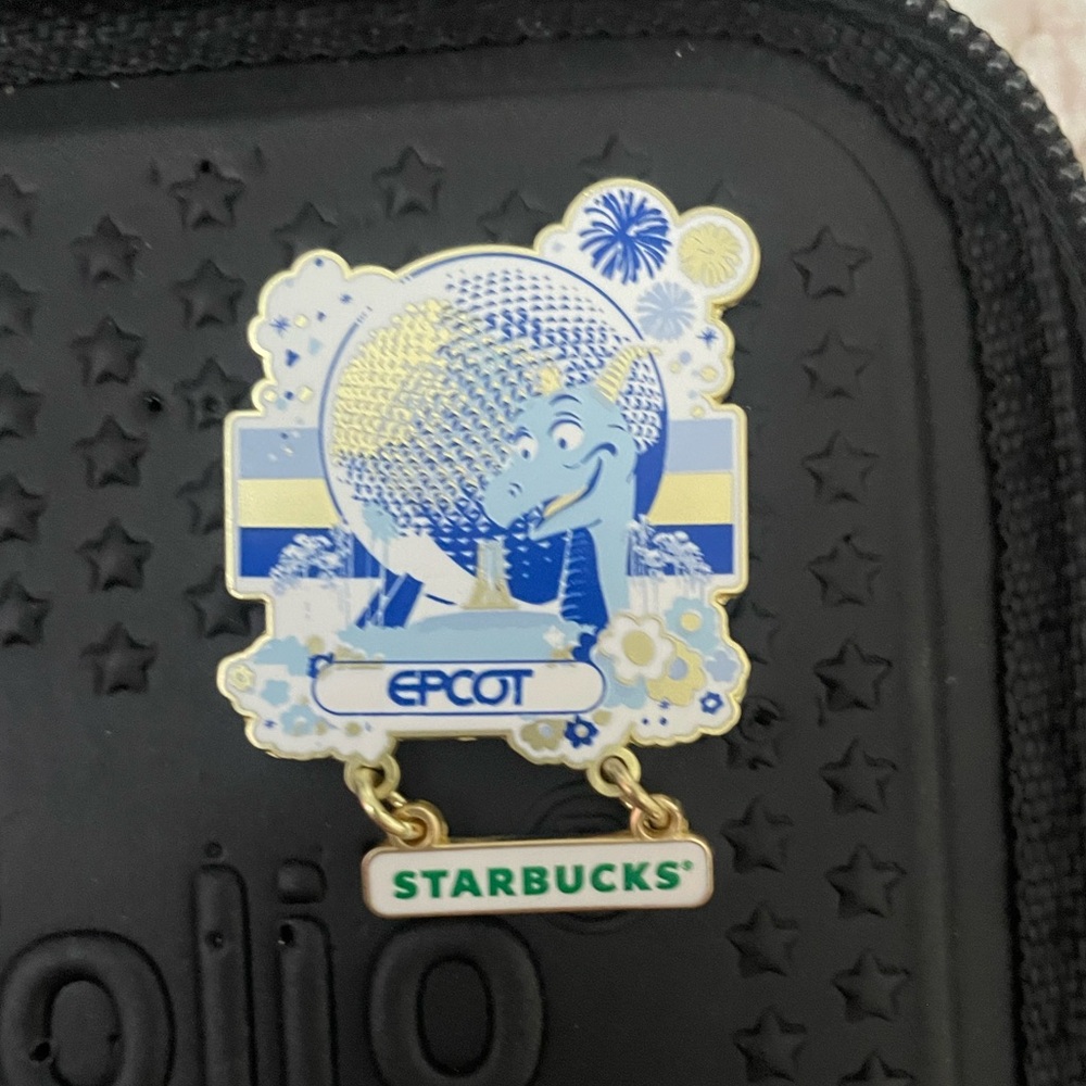 Walt Disney World Starbucks Epcot Enamel Figment Pin